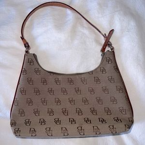 Retro Dooney & Bourke satchel purse logo canvas